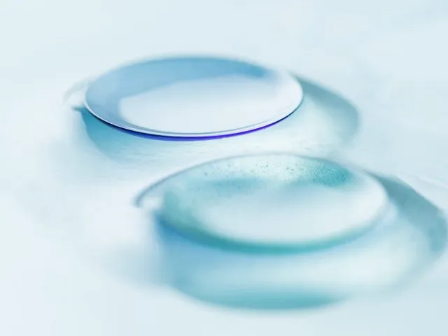 Macro,Detail,Of,Modern,Rigid,Gas,Permeable,Contact,Lenses,(gp)
