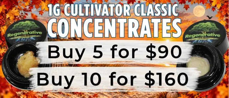 Cultivators Classic | 1g Concentrates | 5 for $90 | 10 for $160
