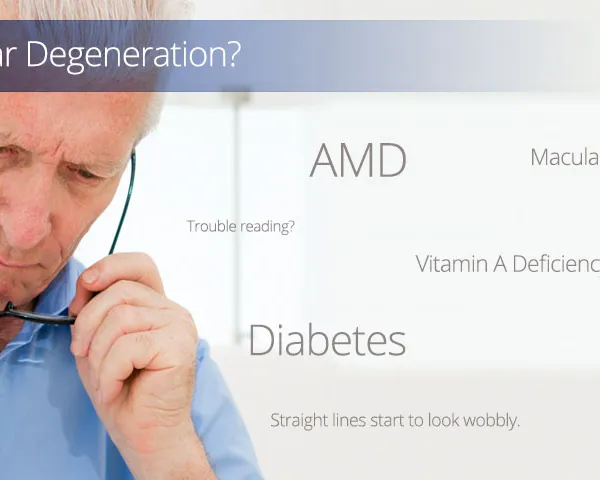 Senior Man with Macular Degeneration