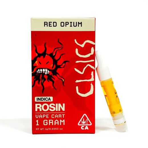 live rosin red opium cartridge 1g D4