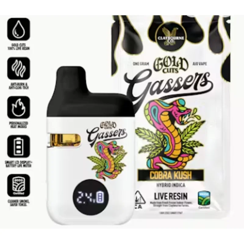 GASSERS LIVE RESIN COBRA KUSH DISPOSABLE 1G d4