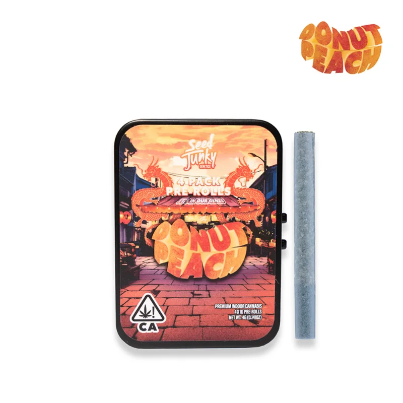 DONUT PEACH 4PK PRE-ROLLS f1