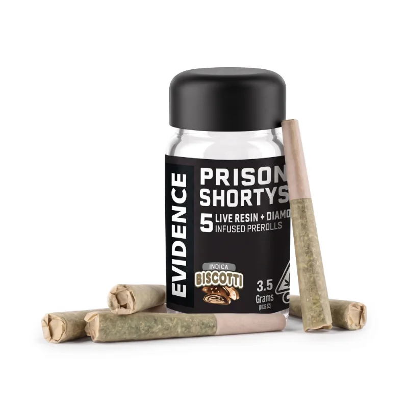 PRISON SHORTYS - BISCOTTI INFUSED PRE-ROLLS 5PK E2
