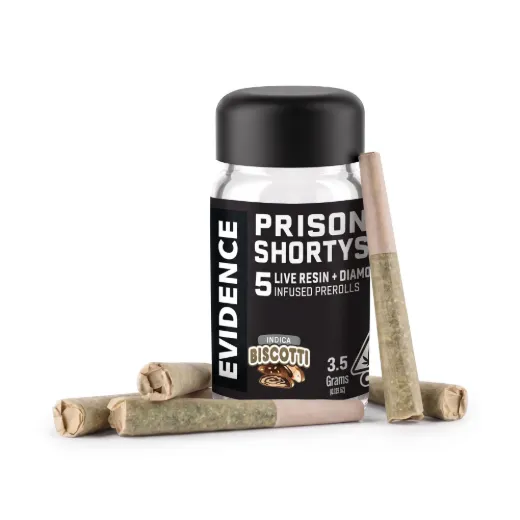 PRISON SHORTYS - BISCOTTI INFUSED PRE-ROLLS 5PK E2