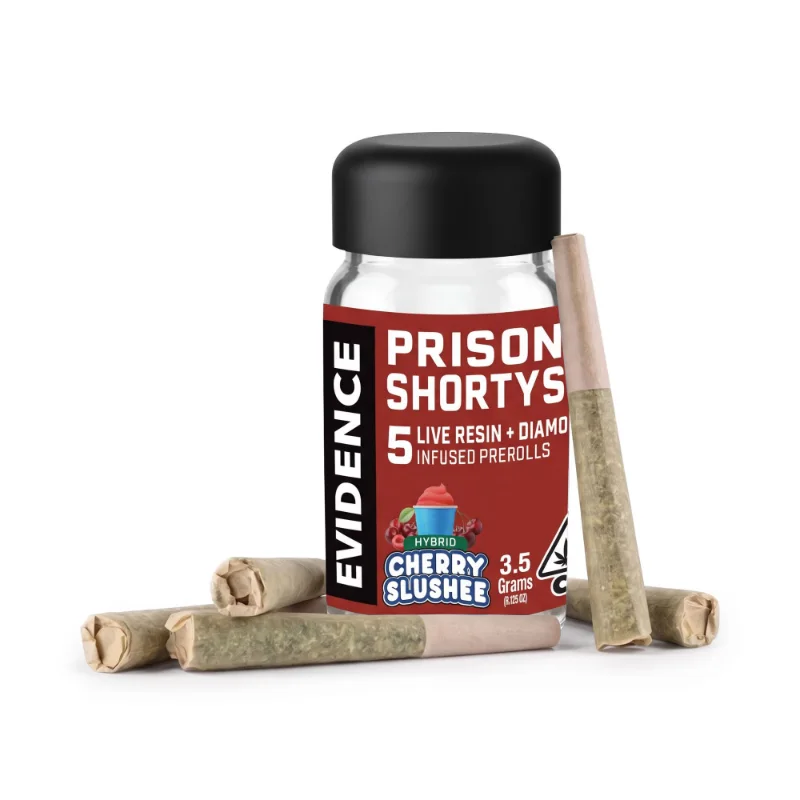 PRISON SHORTYS CHERRY SLUSHEE INFUSED PRE-ROLLS 5PK