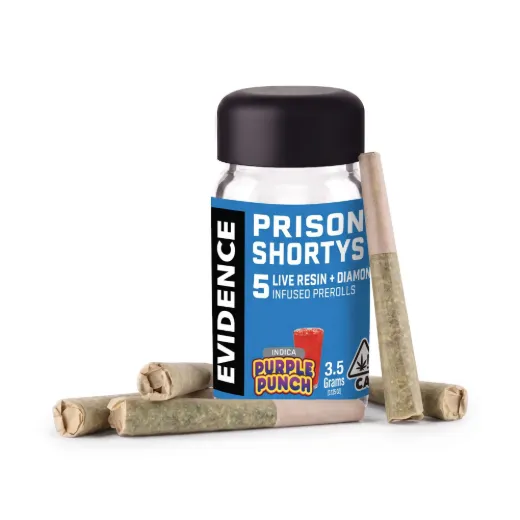 PRISON SHORTYS PURPLE PUNCH INFUSED PRE ROLL 5PK E3