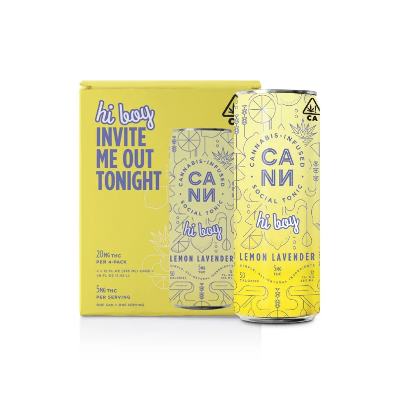 HI BOY LEMON LAVENDER BEVERAGES 4PK