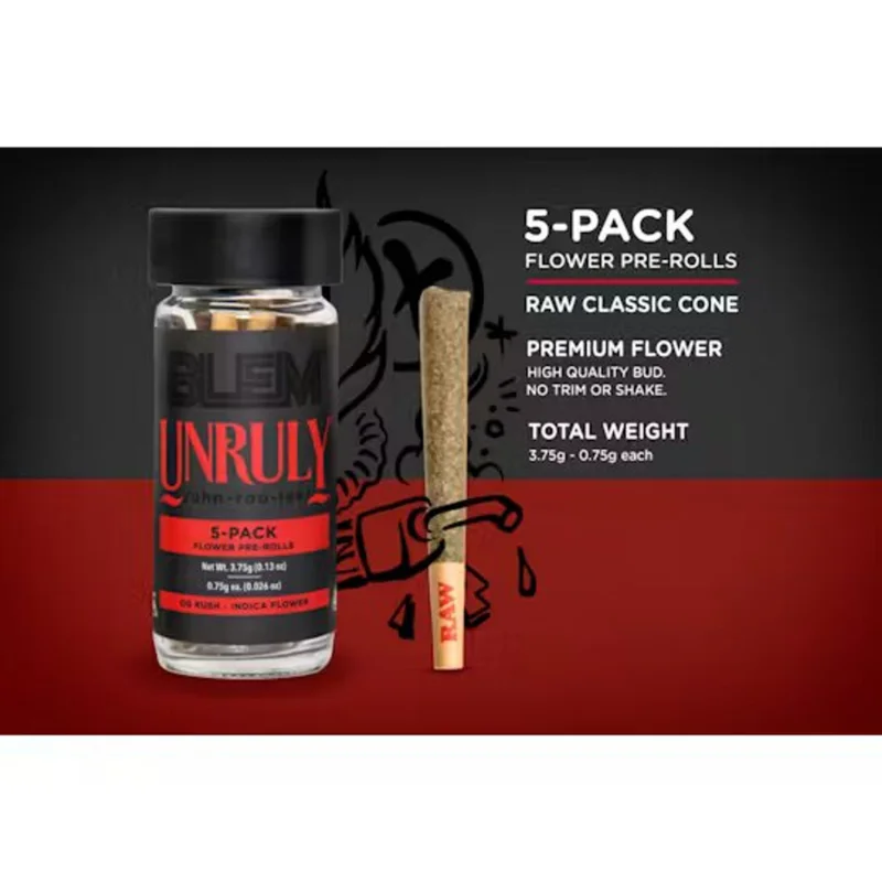 UNRULY PRE-ROLLS 5PK e4