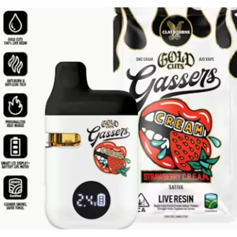 GASSERS LIVE RESIN STRAWBERRY C.R.E.A.M. DISPO 1G d6