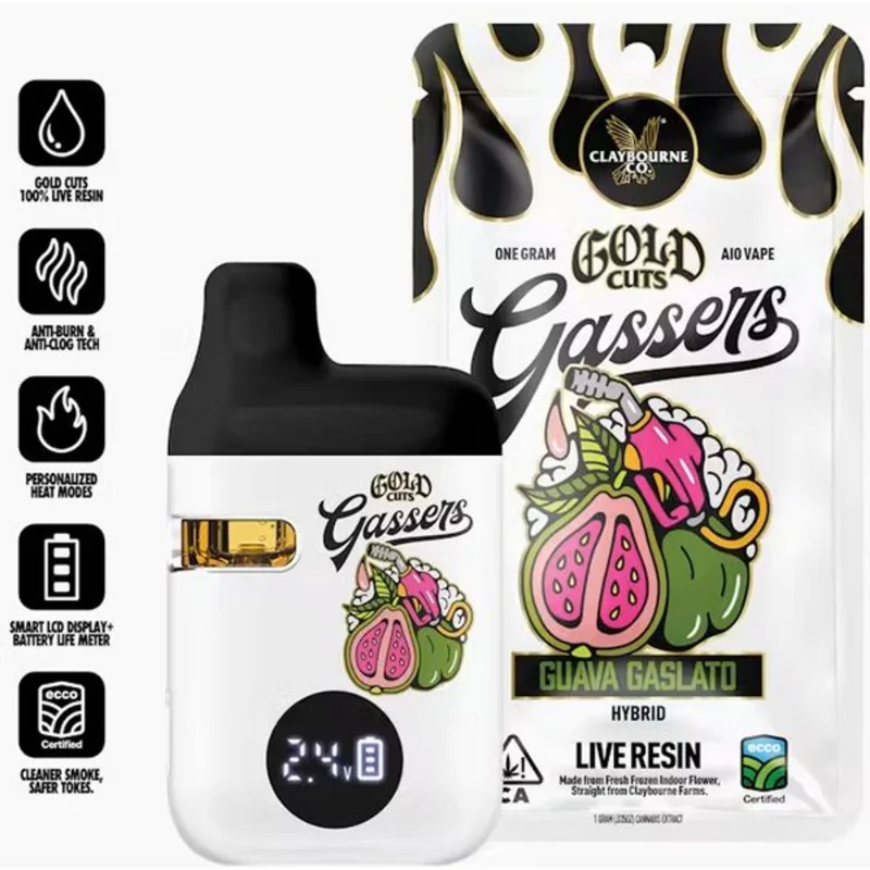 GASSERS LIVE RESIN GUAVA GASLATO DISPOSABLE 1G