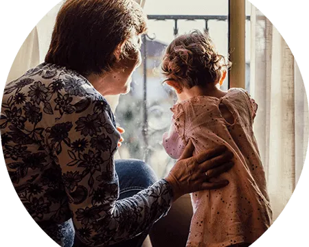 grandmother looking outside