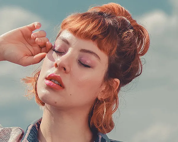 Woman with Dry Eyelids