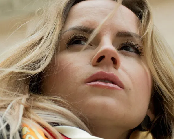 Woman Blond Closeup. Dry Eye Treatment Is Possible!